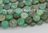 CAB25 15.5 inches 8mm coin green grass agate gemstone beads