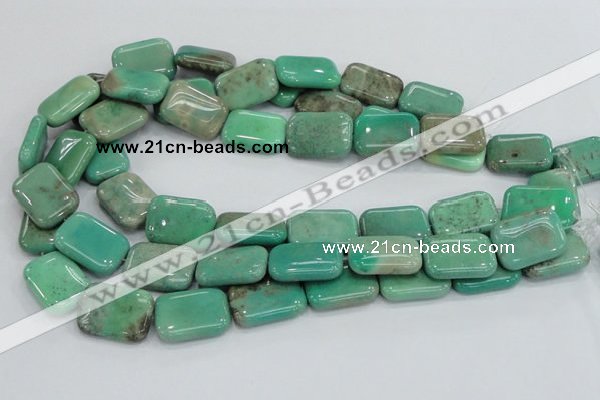 CAB29 15.5 inches 18*25mm rectangle green grass agate gemstone beads