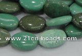 CAB30 15.5 inches 12*16mm oval green grass agate gemstone beads