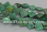 CAB35 15.5 inches 8*8mm faceted diamond green grass agate beads