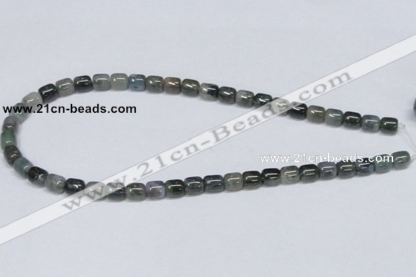 CAB391 15.5 inches 8*8mm column moss agate gemstone beads wholesale