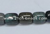 CAB393 15.5 inches 12*14mm column moss agate gemstone beads wholesale