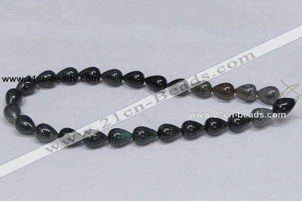 CAB396 15.5 inches 12*16mm teardrop moss agate gemstone beads