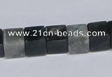 CAB398 15.5 inches 10*10mm cube moss agate gemstone beads wholesale