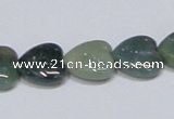 CAB407 15.5 inches 14*14mm heart moss agate gemstone beads wholesale