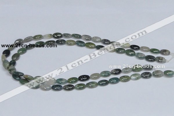 CAB409 15.5 inches 8*12mm oval moss agate gemstone beads wholesale