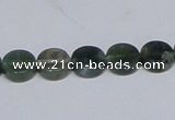 CAB419 15.5 inches 10mm coin moss agate gemstone beads wholesale