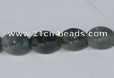 CAB420 15.5 inches 8*12mm twisted rice moss agate gemstone beads