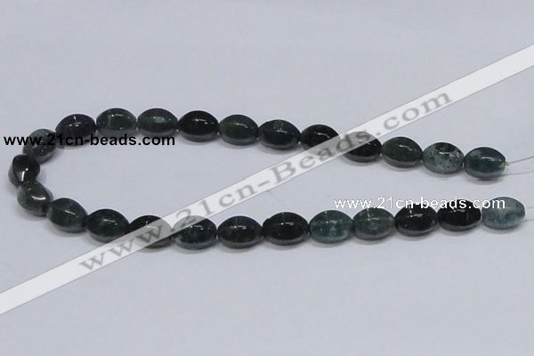 CAB423 15.5 inches 10*14mm faceted rice moss agate gemstone beads