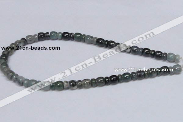 CAB426 15.5 inches 9*13mm vase-shaped moss agate gemstone beads