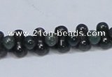 CAB427 15.5 inches 6*12mm bone-shaped moss agate gemstone beads