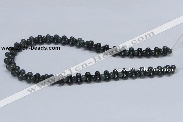 CAB427 15.5 inches 6*12mm bone-shaped moss agate gemstone beads