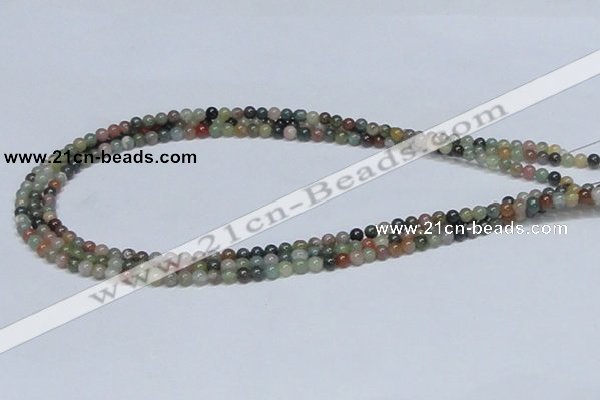 CAB430 15.5 inches 4mm round indian agate gemstone beads wholesale