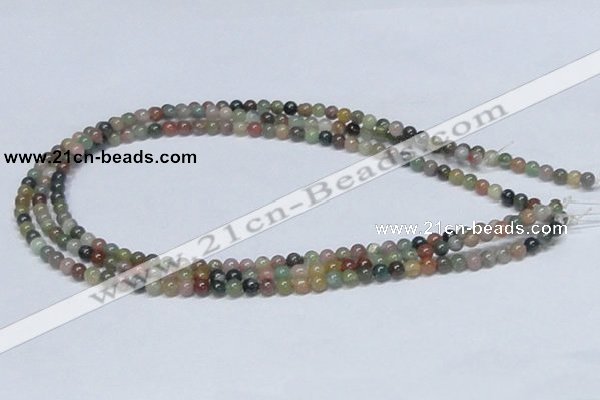 CAB431 15.5 inches 5mm round indian agate gemstone beads wholesale