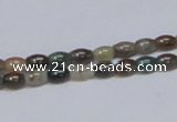 CAB437 15.5 inches 4*6mm rice indian agate gemstone beads wholesale