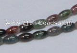 CAB438 15.5 inches 5*8mm rice indian agate gemstone beads wholesale