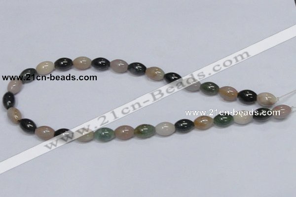 CAB439 15.5 inches 9*12mm rice indian agate gemstone beads wholesale