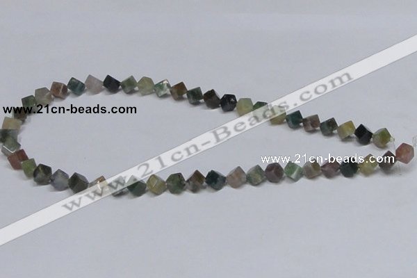 CAB441 15.5 inches 6*6mm inclined cube indian agate gemstone beads