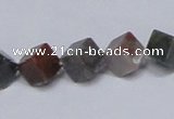 CAB442 15.5 inches 8*8mm inclined cube indian agate gemstone beads