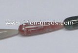 CAB445 15.5 inches 8*30mm teardrop indian agate gemstone beads