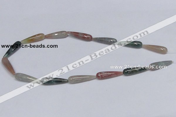 CAB445 15.5 inches 8*30mm teardrop indian agate gemstone beads