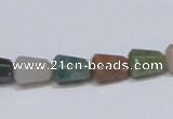 CAB446 15.5 inches 8*10mm faceted teardrop indian agate gemstone beads