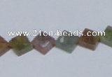 CAB451 15.5 inches 10*10mm diamond indian agate gemstone beads