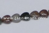 CAB453 15.5 inches 10*10mm heart indian agate gemstone beads