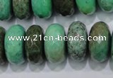 CAB46 15.5 inches 11*20mm faceted rondelle green grass agate beads