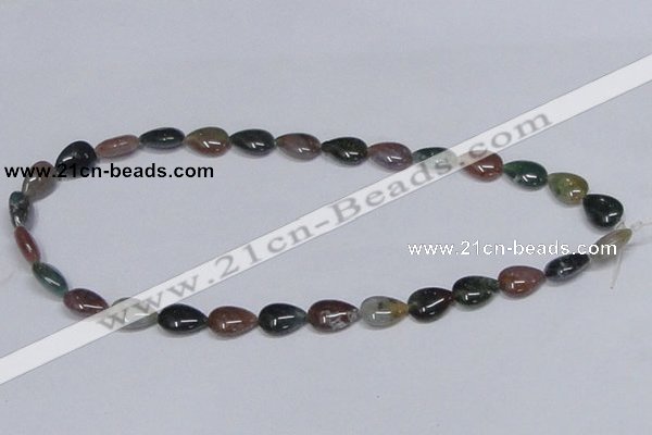 CAB460 15.5 inches 10*14mm flat teardrop indian agate gemstone beads