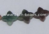 CAB472 15.5 inches 12*12mm flower form indian agate gemstone beads