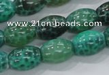 CAB51 15.5 inches 12*16mm egg-shaped peafowl agate gemstone beads