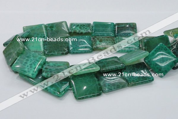 CAB61 15.5 inches 28*28mm square peafowl agate gemstone beads