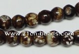 CAB610 15.5 inches 10mm round leopard skin agate beads wholesale