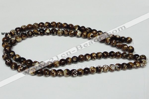 CAB610 15.5 inches 10mm round leopard skin agate beads wholesale