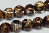 CAB611 15.5 inches 12mm round leopard skin agate beads wholesale