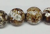 CAB614 15.5 inches 18mm round leopard skin agate beads wholesale