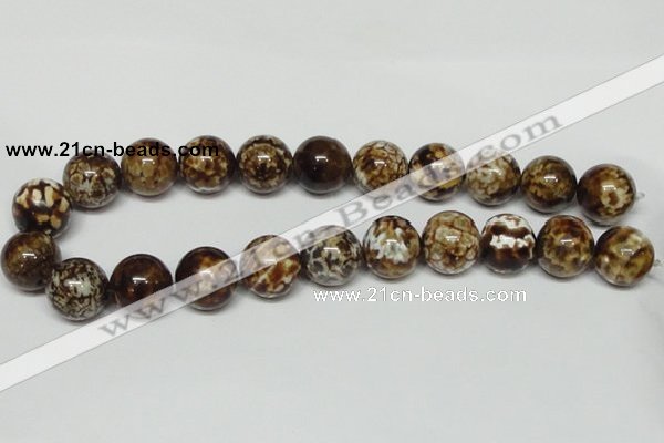 CAB614 15.5 inches 18mm round leopard skin agate beads wholesale