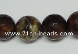 CAB619 15.5 inches 16mm faceted round leopard skin agate beads wholesale