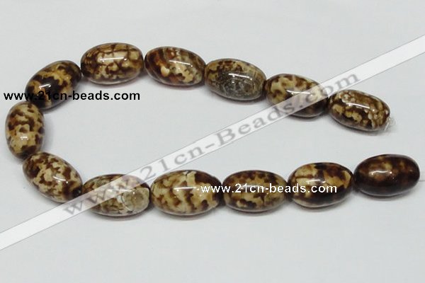 CAB623 15.5 inches 20*30mm egg-shaped leopard skin agate beads wholesale