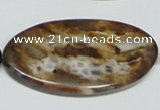 CAB632 15.5 inches 25*50mm oval leopard skin agate beads wholesale