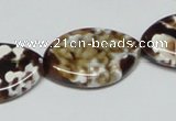 CAB636 15.5 inches 20*30mm marquise leopard skin agate beads