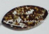 CAB639 15.5 inches 25*50mm marquise leopard skin agate beads