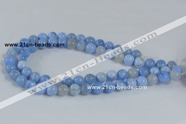 CAB647 15.5 inches 12mm round fire crackle agate beads wholesale