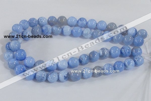 CAB648 15.5 inches 14mm round fire crackle agate beads wholesale