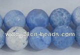 CAB652 15.5 inches 16mm faceted round fire crackle agate beads