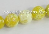 CAB662 15.5 inches 14mm round fire crackle agate beads wholesale