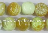 CAB663 15.5 inches 16mm round fire crackle agate beads wholesale