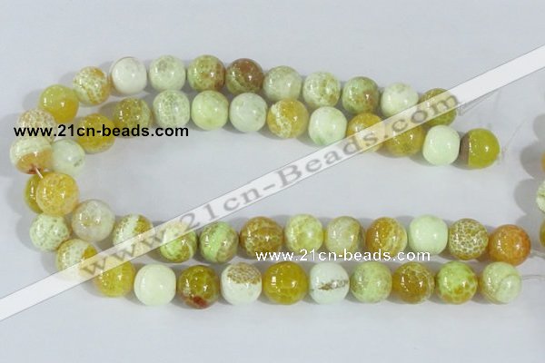 CAB663 15.5 inches 16mm round fire crackle agate beads wholesale