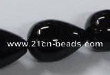 CAB742 15.5 inches 18*24mm teardrop black agate gemstone beads